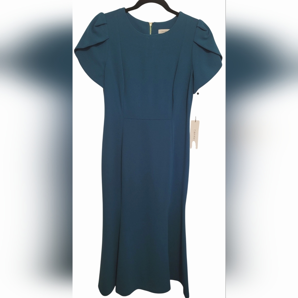 Calvin Klein Women's Blue Midi Length Dress NWT MSRP $134